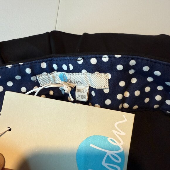 Boden Women 10R Richmond Trouser Ankle Pant Black Pleated Slacks Workwear NEW - Picture 4 of 10